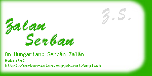 zalan serban business card