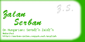 zalan serban business card